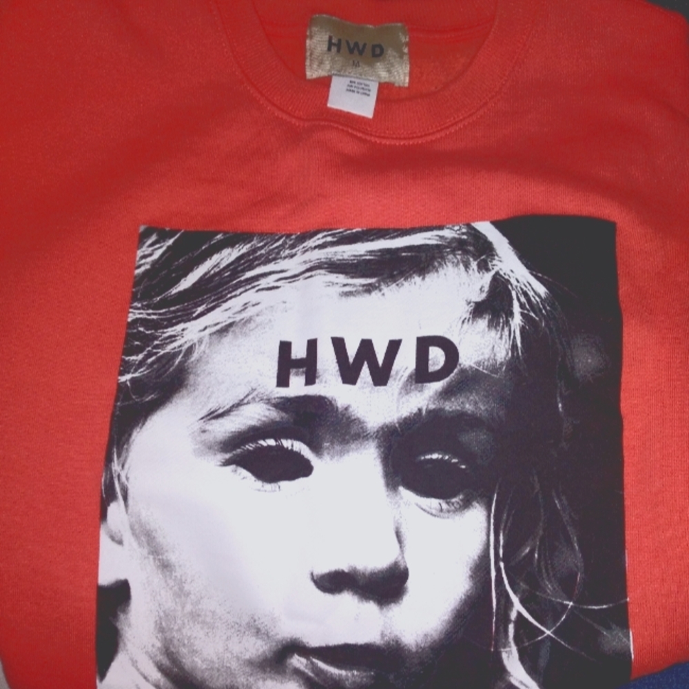 NWOT HWD Orange Crew Neck Men's Half Way Dead Graphic Sweatshirt Rob Kardashian